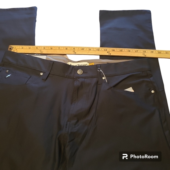Pants Tech Performance Slim Fit Dark Blue TAILOR VINTAGE New Canaan (38X30) - Picture 6 of 10